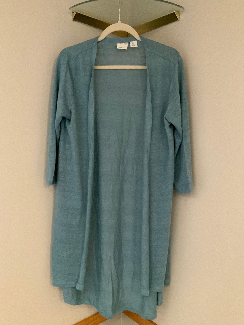 Rachel Zoe Blue L Linen Cover up Yoga Pilates Beach Athleisure Coastal